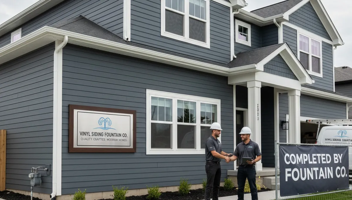 Vinyl siding installation on Colorado Springs CO home exterior by local siding contractors